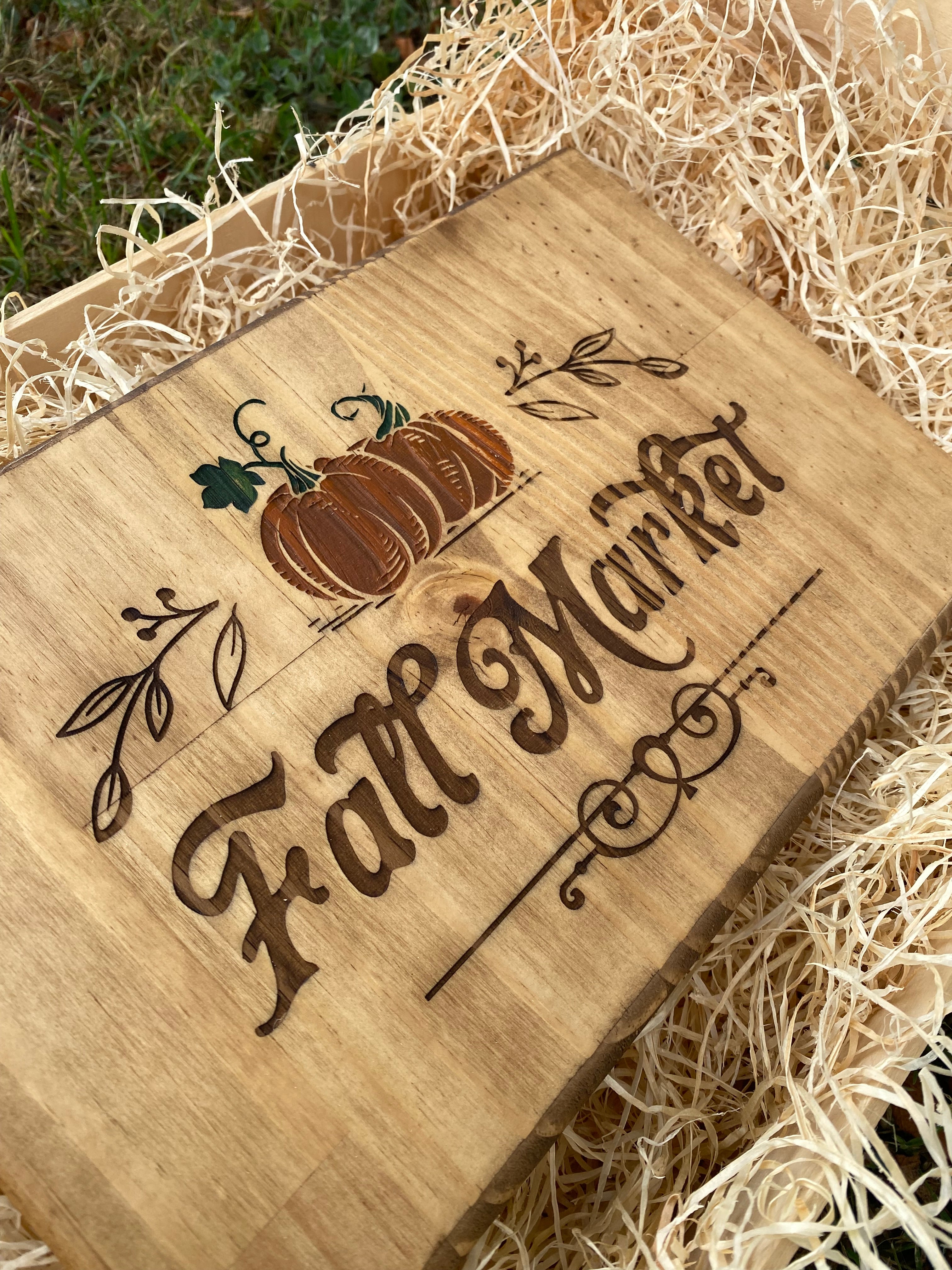 Panneau décoratif en bois « Fall Market »