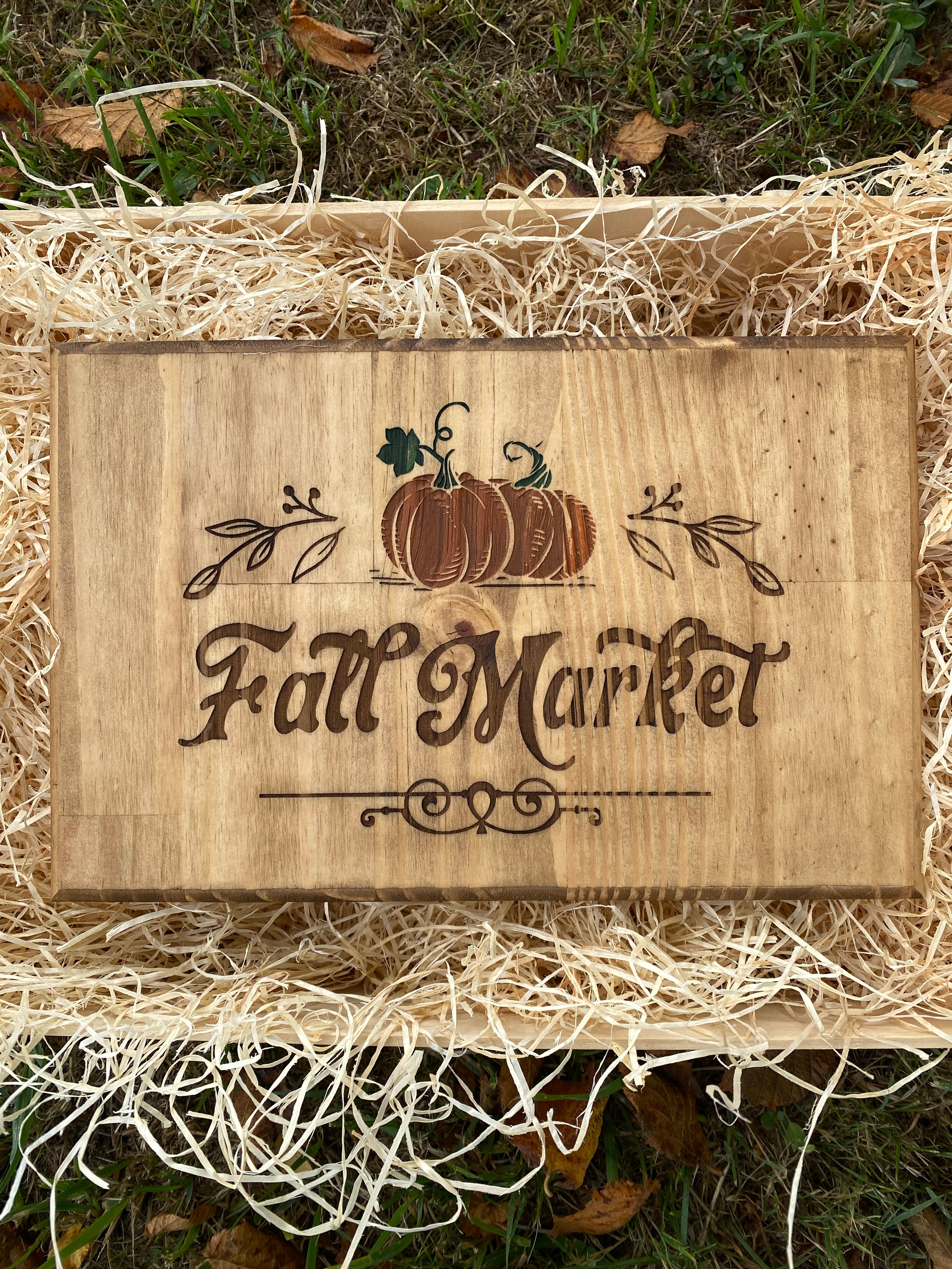 Panneau décoratif en bois « Fall Market »