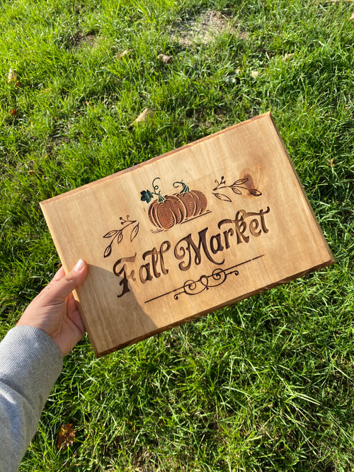 Panneau décoratif en bois « Fall Market »