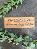 Panneau décoratif en bois « No Admittance Except on Party Business »