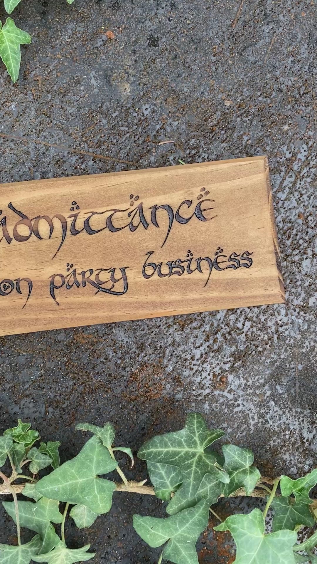 Panneau décoratif en bois « No Admittance Except on Party Business »